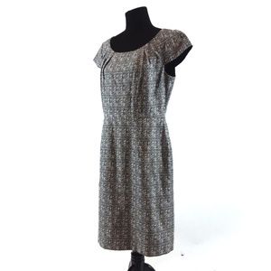 Antonio Melani Dress Black White Nubby Sheath